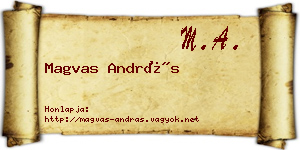 Magvas András névjegykártya