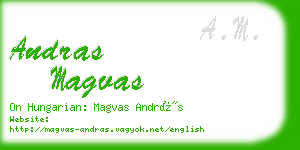 andras magvas business card